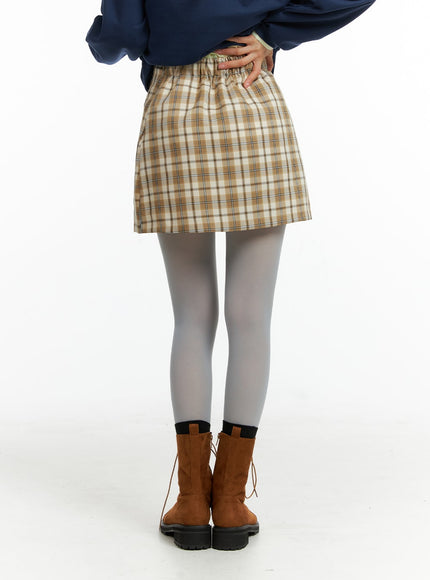 checkered-buckle-mini-skirt-of415