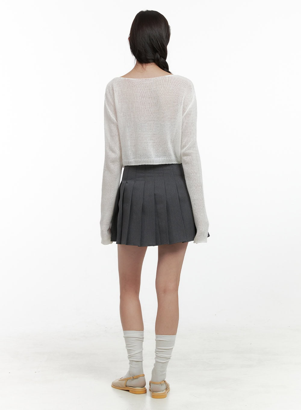 A-Line Pleated Mini Skirt OL411 - Romantic style | LEWKIN