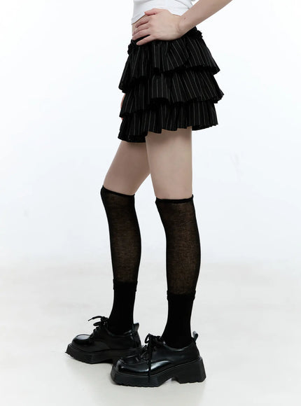 tiered-stripe-mini-skirt-cg507