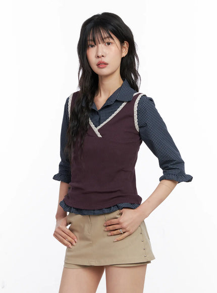 lace-v-neck-ribbed-tank-top-co507