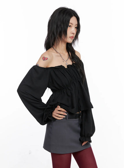 off-shoulder-shirred-ribbon-blouse-co508