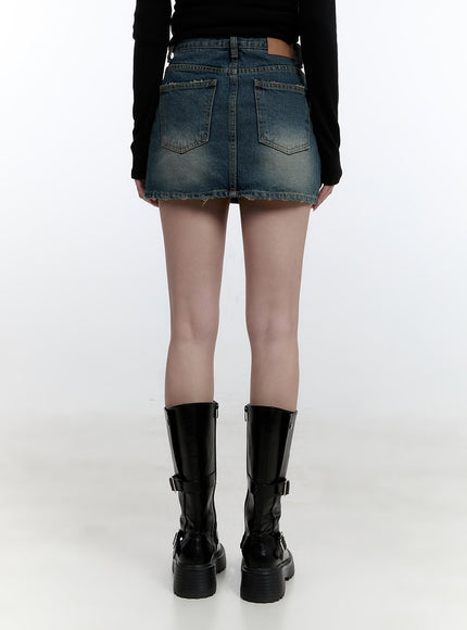 distressed-hem-denim-mini-skirt-cj521