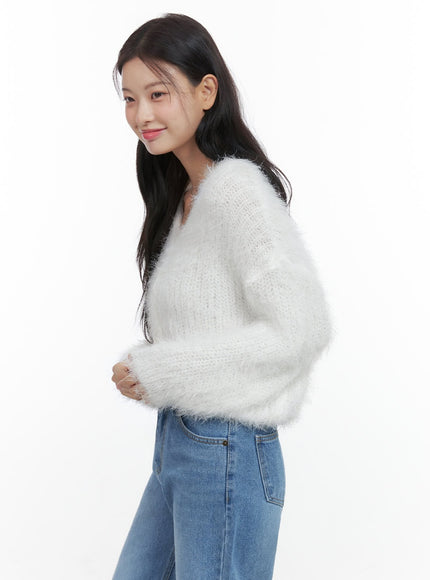 v-neck-boucle-knit-cardigan-os423