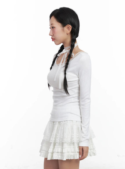 lace-trim-top-and-ruffle-skirt-set-cn528