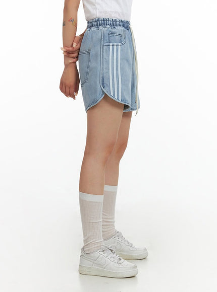 string-waist-stripe-denim-shorts-cl415