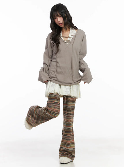 striped-flare-lounge-pants-cd531