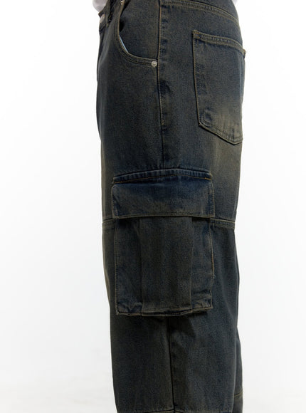 mens-wide-fit-cargo-stitch-denim-jeans-cl429