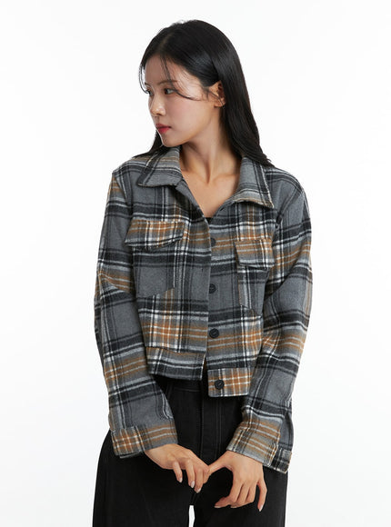 checkered-crop-button-jacket-od307