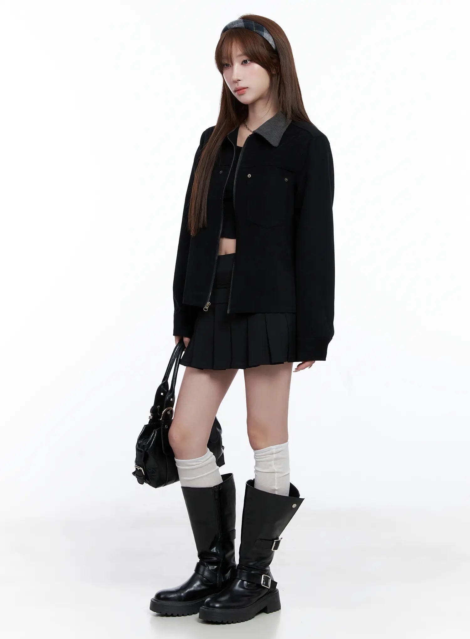 pleated-mini-skirt-with-belt-detail-cg529