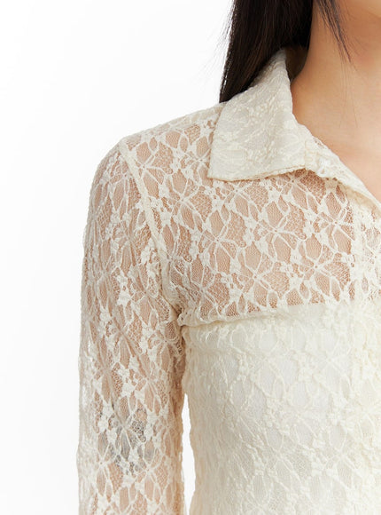 lace-solid-ruffle-hem-long-sleeve-blouse-cm427