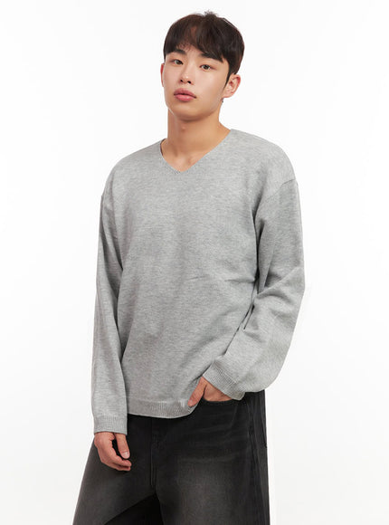 mens-essential-gray-v-neck-sweater-if517
