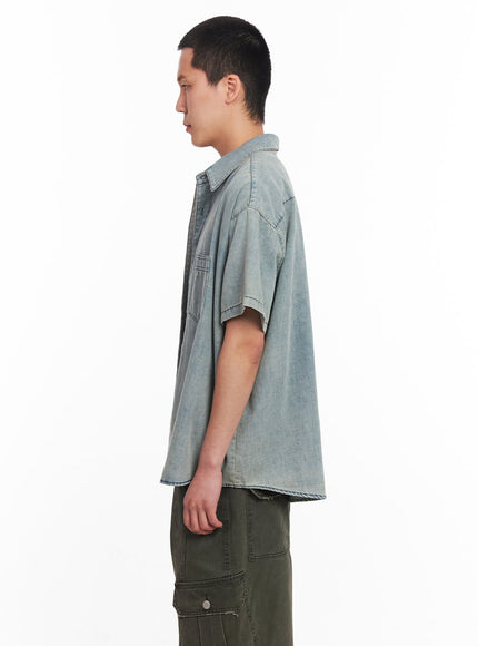 mens-short-sleeve-denim-collar-shirt-iu512