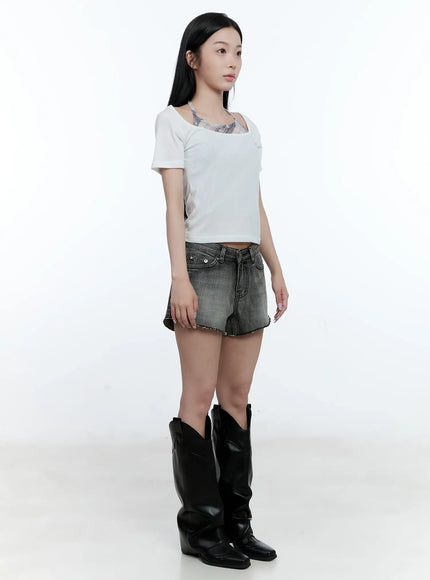 layered-plaid-halter-top-cg501