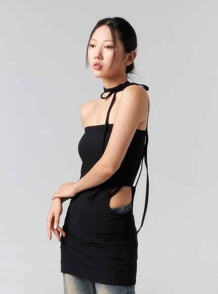 black side cut out mini dress Hazel Cut Out Mini Dress Black