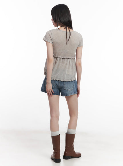 frill-half-sleeve-blouse-cu506