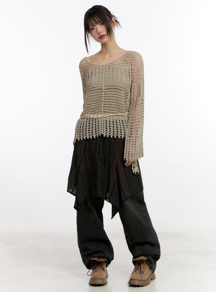 mesh-knit-sweater-with-belt-and-tank-top-ca508