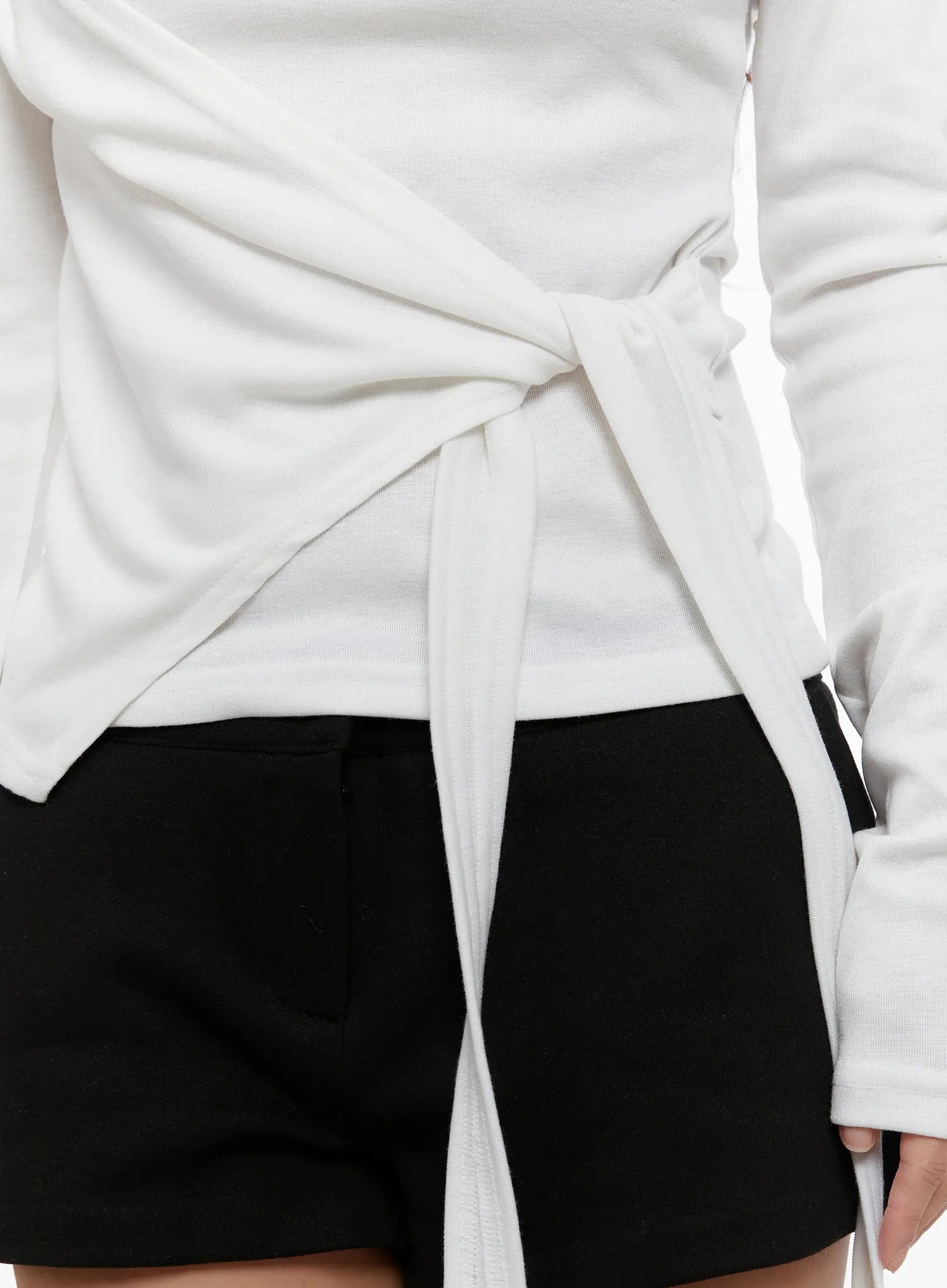 studded-off-shoulder-wrap-tie-long-sleeve-top-cd515