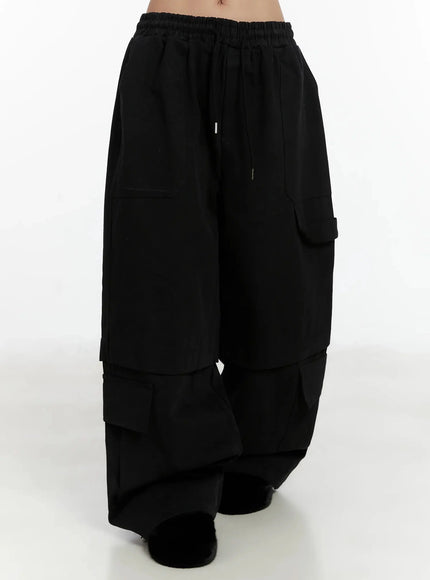 baggy-drawstring-cargo-pants-id525