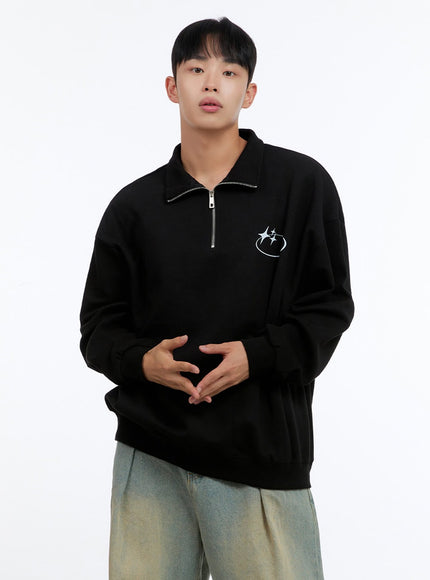 mens-classic-cotton-half-zip-graphic-hoodie-black-is413