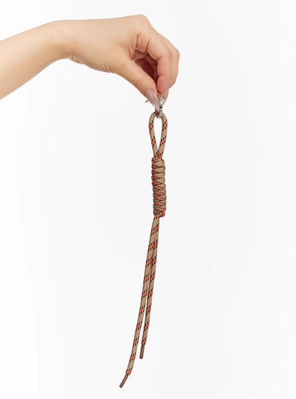 multi-color-rope-keyring-im527 / Dark beige