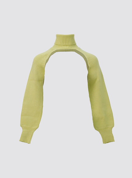 turtle-neck-bolero-io312 / Light Green