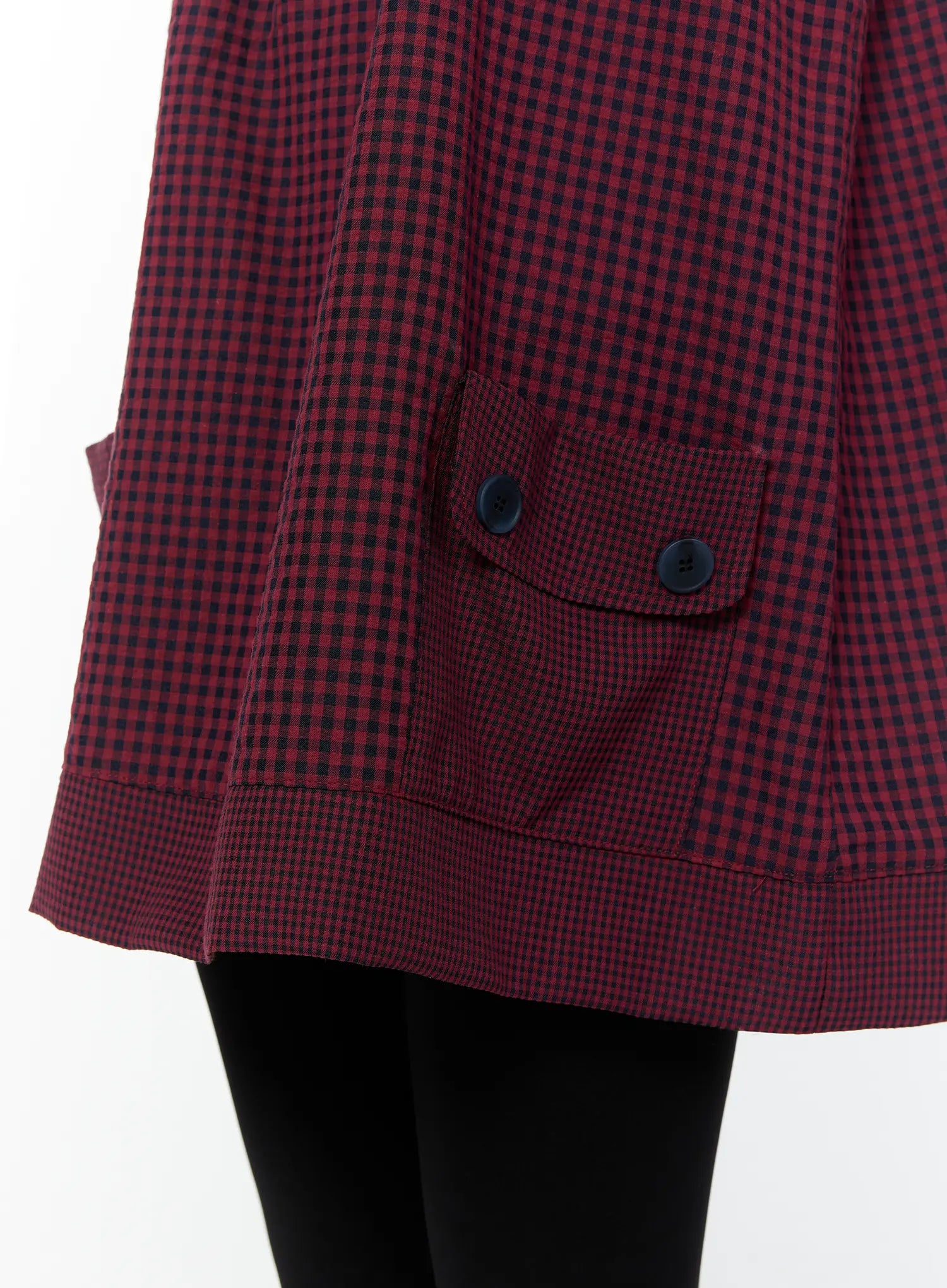 button-accent-plaid-mini-dress-cu508