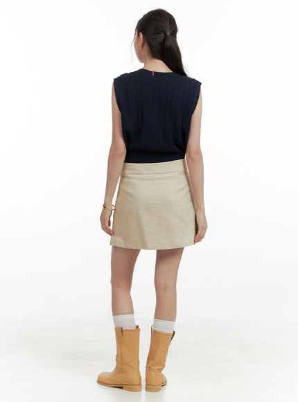 linen-mini-wrap-skirt-ol416