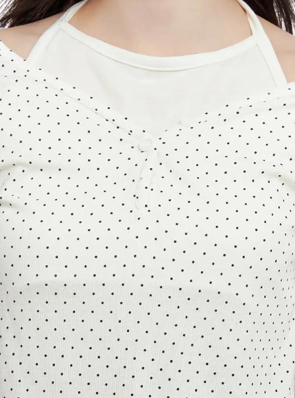 polka-dot-layered-halter-top-in525