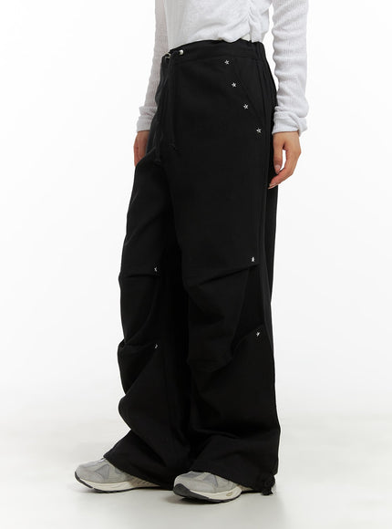 stud-string-wide-cargo-pants-ca404