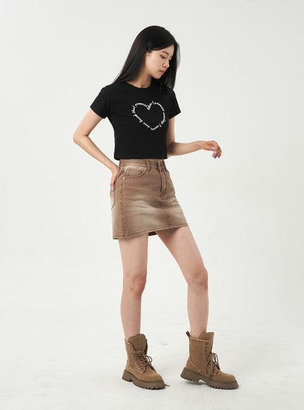 High Waist Mini Skirt OY303