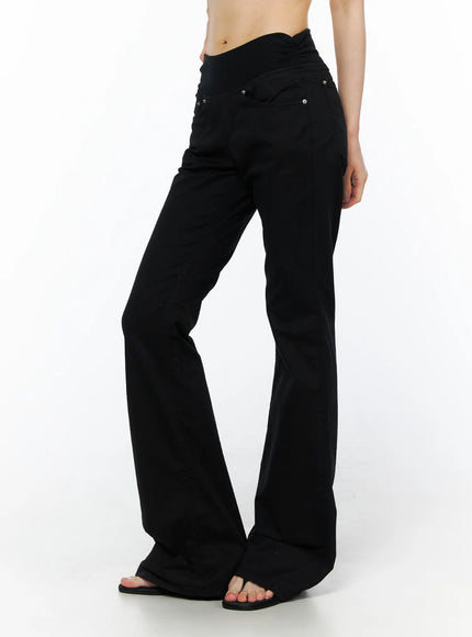 shirred-bootcut-pants-cu511