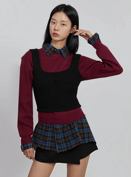 ribbon-detail-layered-sleeveless-top-id504