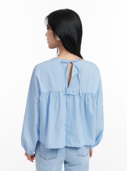 solid-round-neck-long-sleeve-blouse-of420