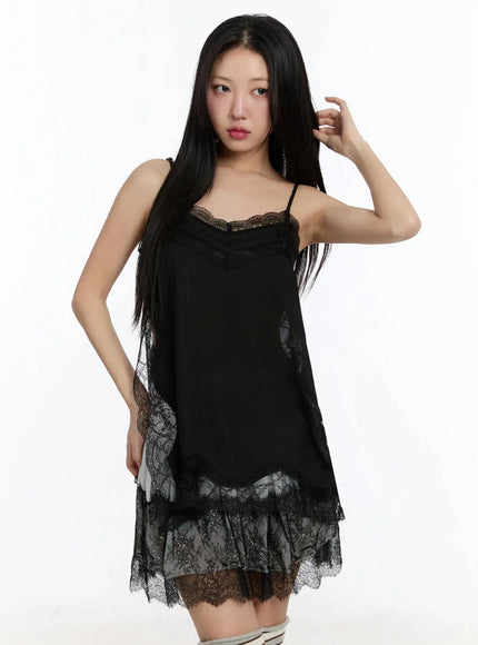 black lace dress topper Geisha Designs Lace Long-sleeve Topper