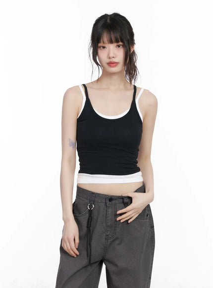 layered-cami-top-cm526 / Black