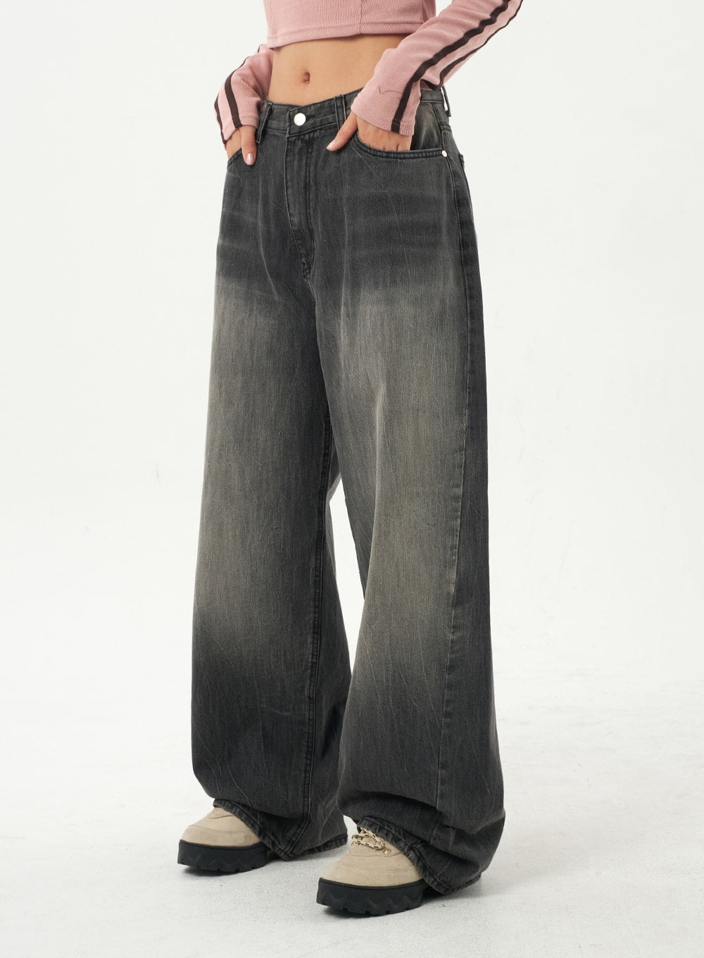Black Baggy Jeans CA327