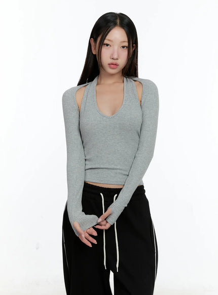 ribbed-halter-top-bolero-set-cs517