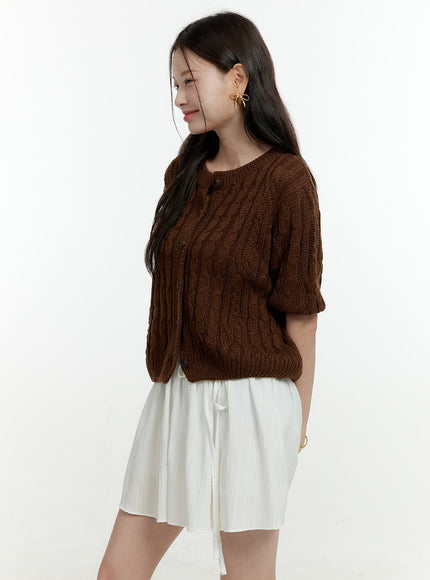 cable-knit-short-sleeve-cardigan-ol430