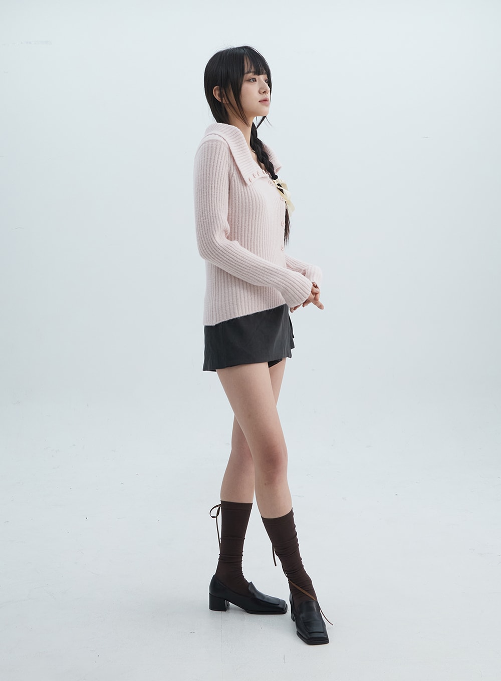 Asymmetrical hot sale button sweater