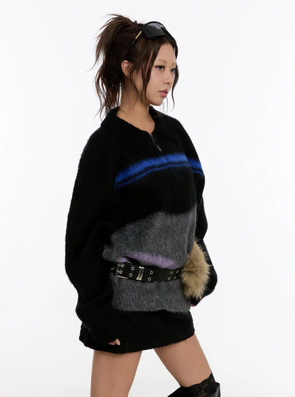 oversized-multi-color-half-zip-knit-sweater-cn527