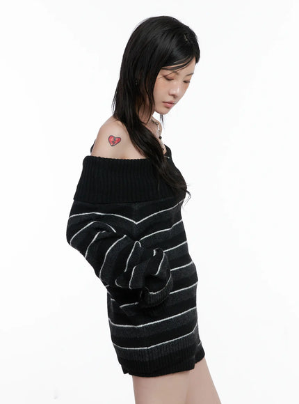 striped-off-shoulder-sweater-and-shorts-set-cs529