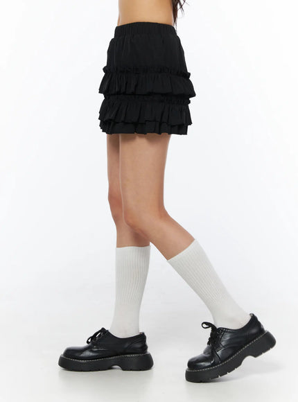 banding-waist-ruffle-mini-skirt-cu522