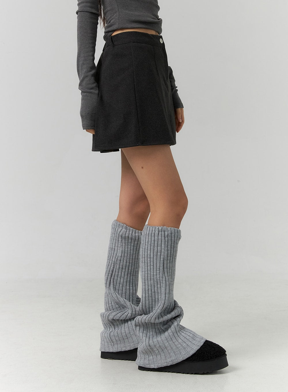 fleece-pleated-mini-skirt-cd304