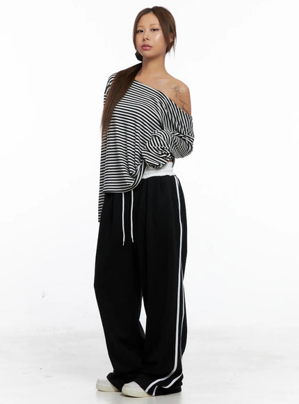 striped-contrast-wide-leg-sweatpants-cs524