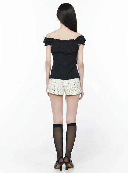 ruffled-off-shoulder-short-sleeve-blouse-iu512