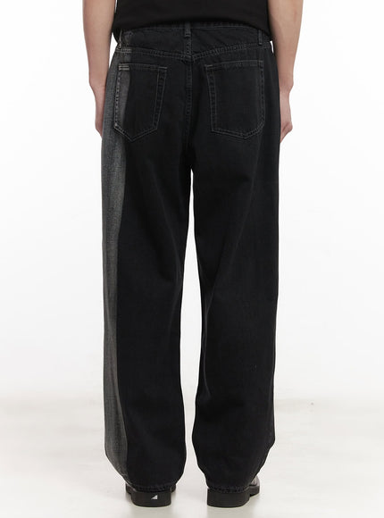 mens-washed-two-tone-straight-leg-jeans-black-im519