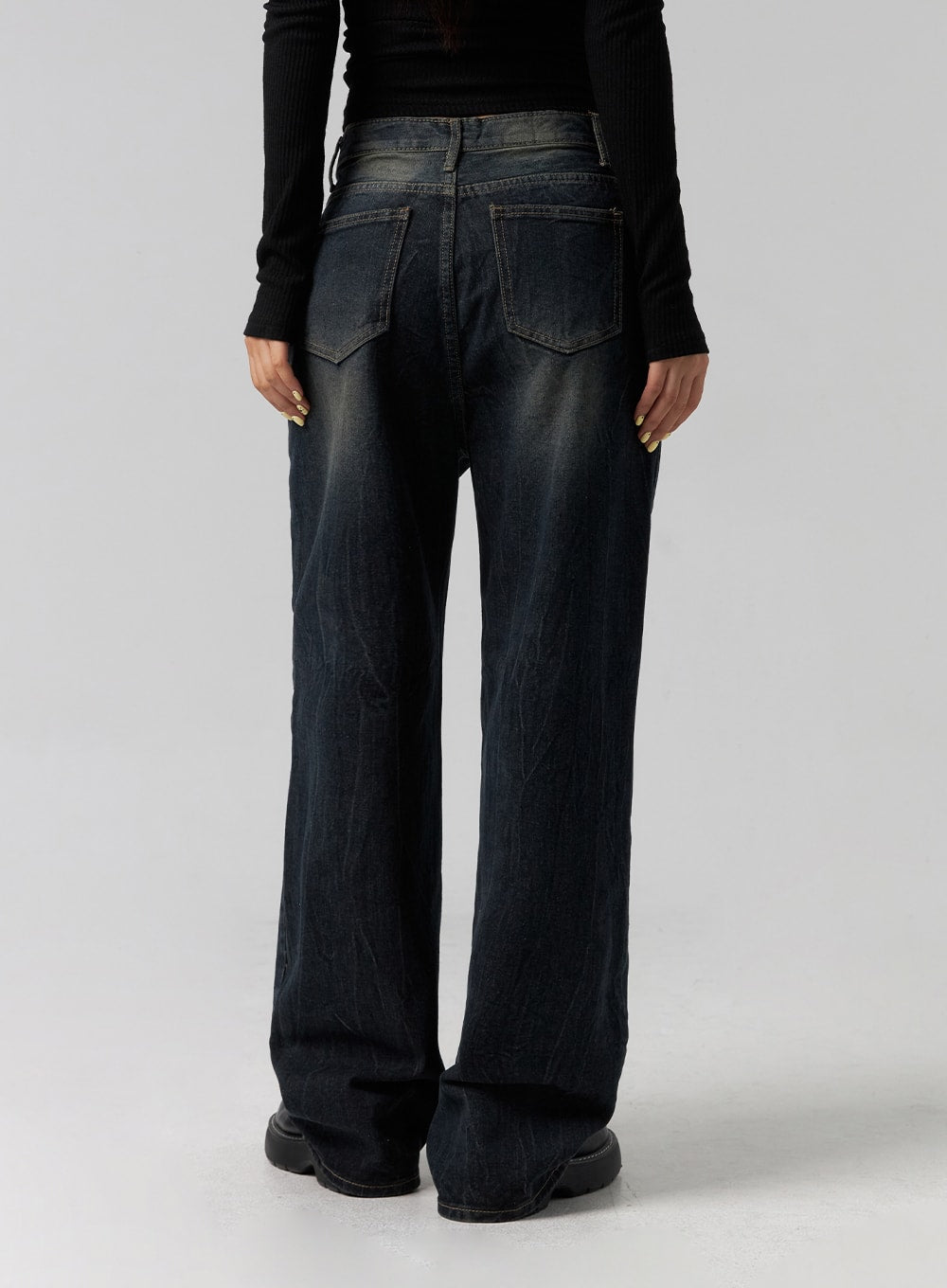 何でも揃う A.PRESSE Washed Denim Wide Pants 32 デニム/ジーンズ