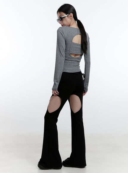 thigh-cut-out-flared-leggings-cj521