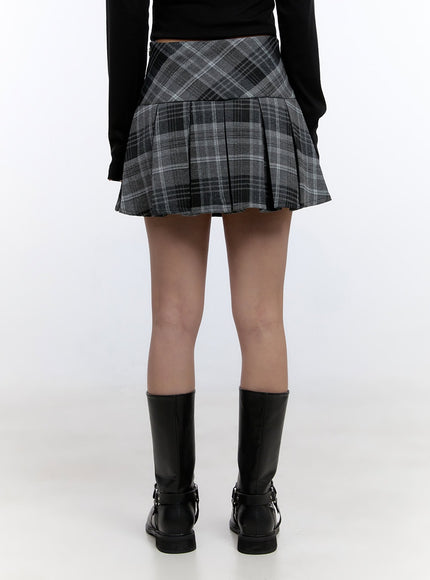 pleated-check-mini-skirt-co419