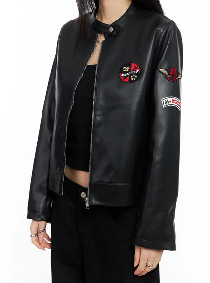 graphic-crop-leather-jacket-cc1109